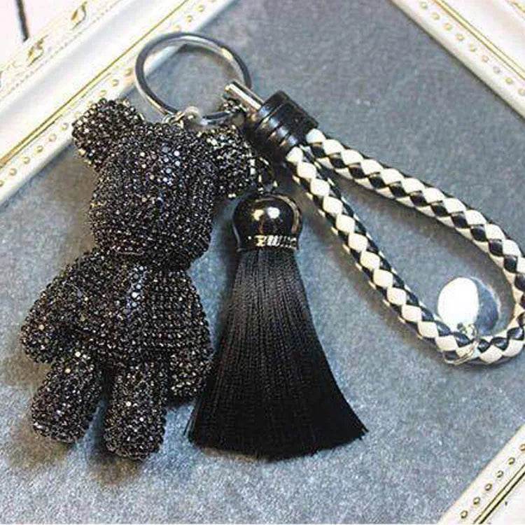 Handmade Rhinestone Gloomy Bear Keychain