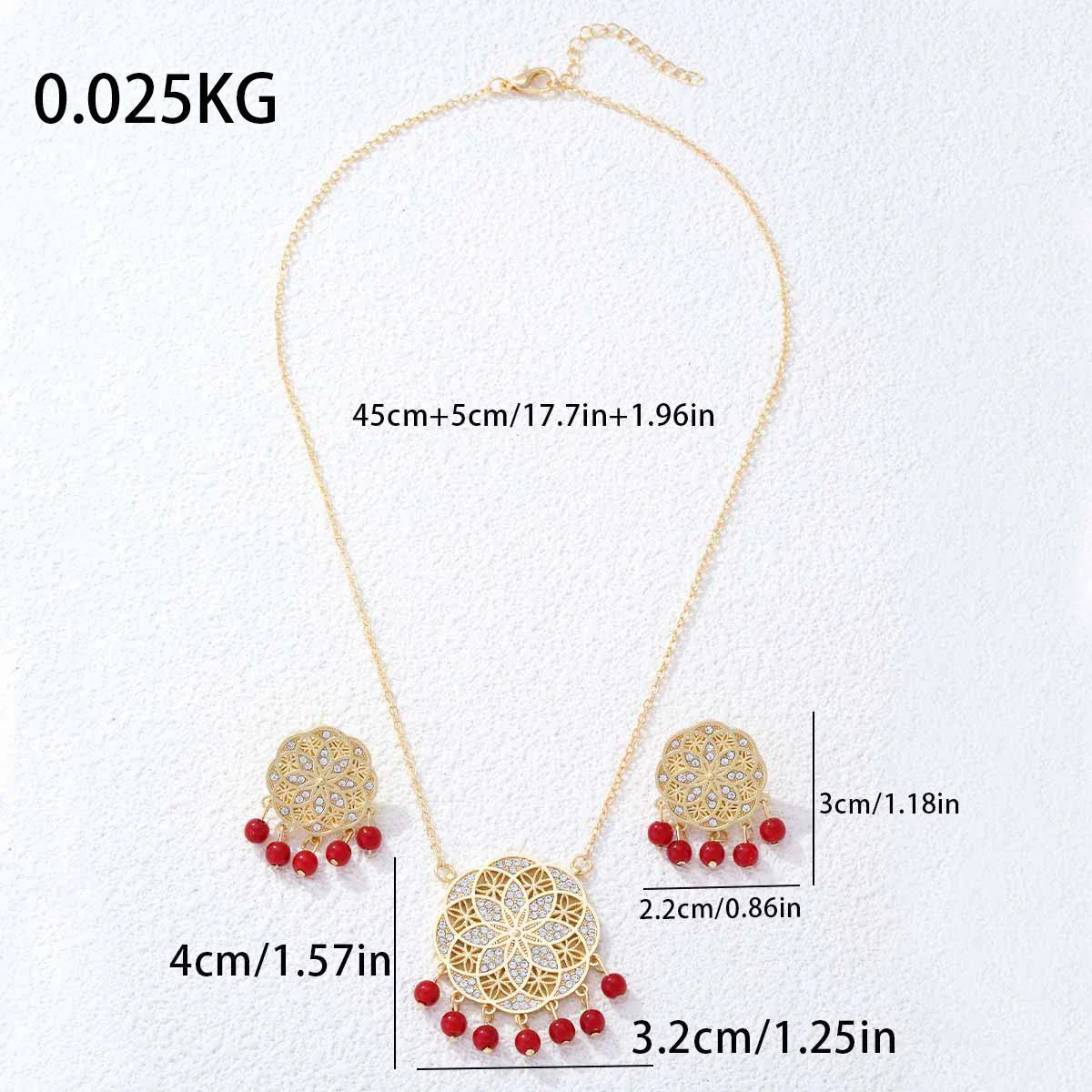 Boho Vintage Ethnic Flower Necklace Earrings Sets Luxury Crystal Bridal Indian Jewelry Set Wedding Accessories Women BIjoux Gift