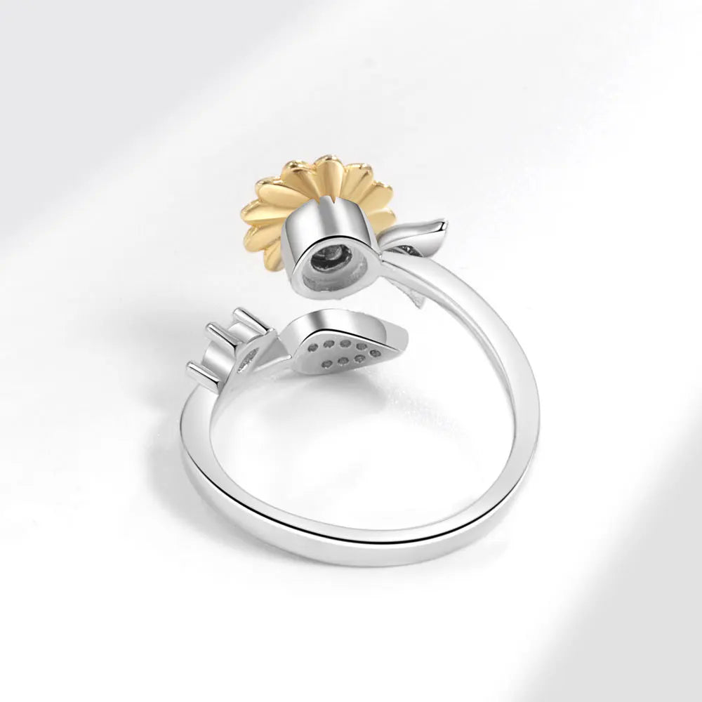 Animal Butterfly Flower Anxiety Spinner Rings Rotate Spinning Anti Worry Stress Relief Fidget Knuckle Rings Anillos De Ansiedad
