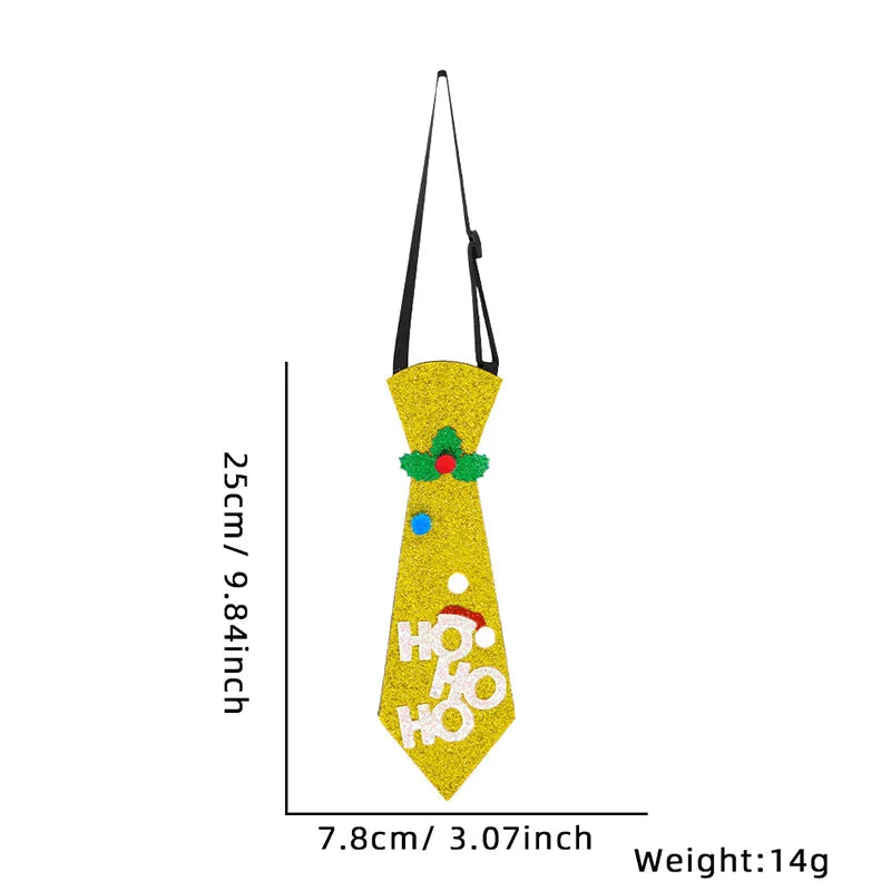 1PC 2024 Christmas Neckties Cartoon Christmas Ties For Boy Girl Santa Claus Party Kids Costume Accessories Christmas Decoration