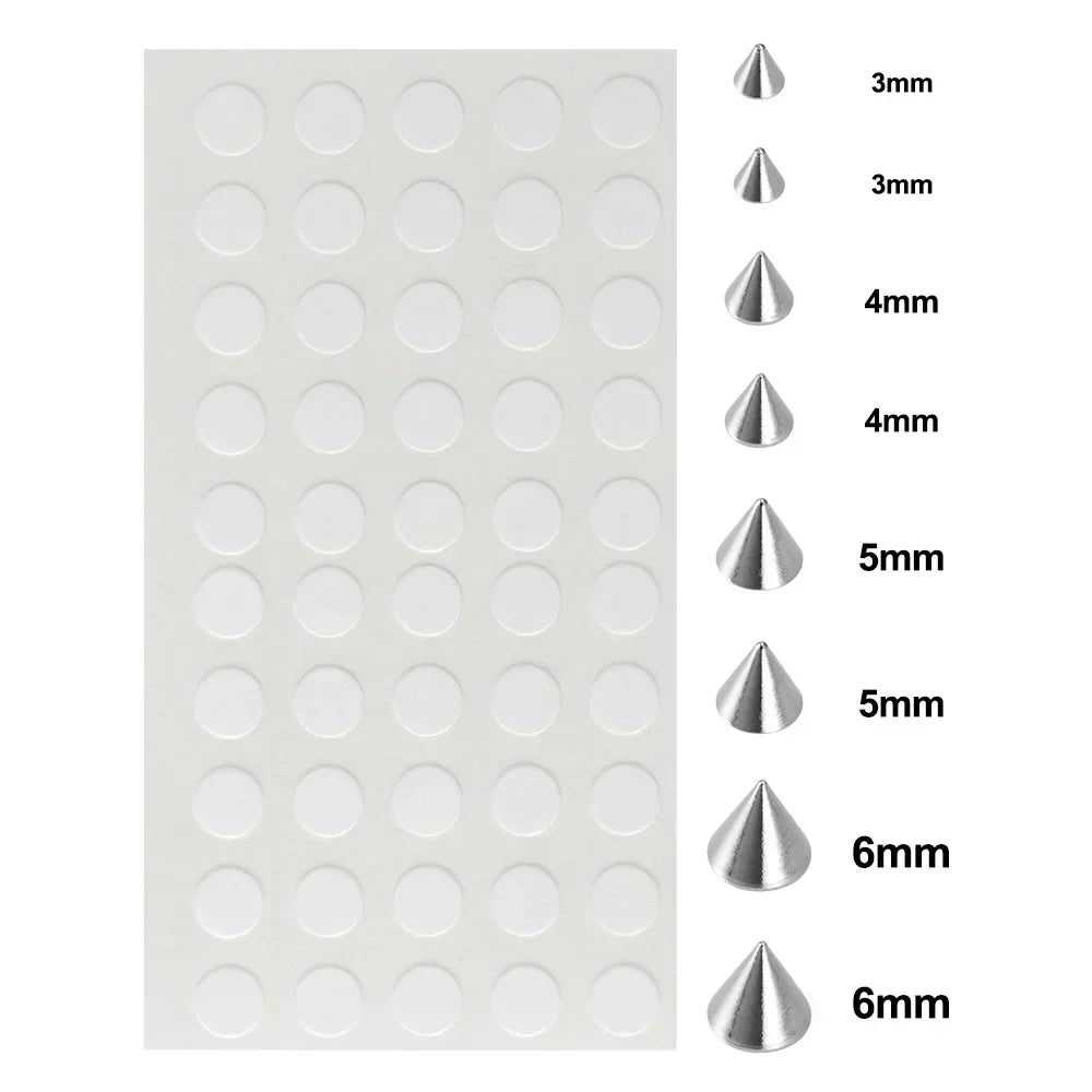 58pcs Non Piercing Lip Nails Sticker Selfadhesive Waterproof Reusable