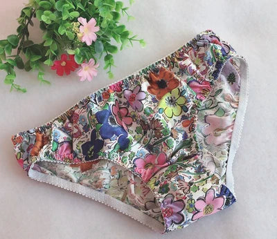 Lingerie Mid Rise 100% Natural Silk Briefs Mulberry Silk Panties Women's Underwear
