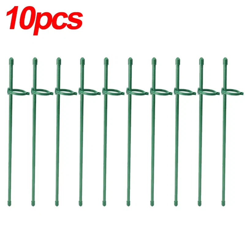 20/5PCS Plant Support Rods Adjustable Plant Stake Orchid Sticks With Clip Flowers Plants Vine Stand Holder Garden Stakes Pole