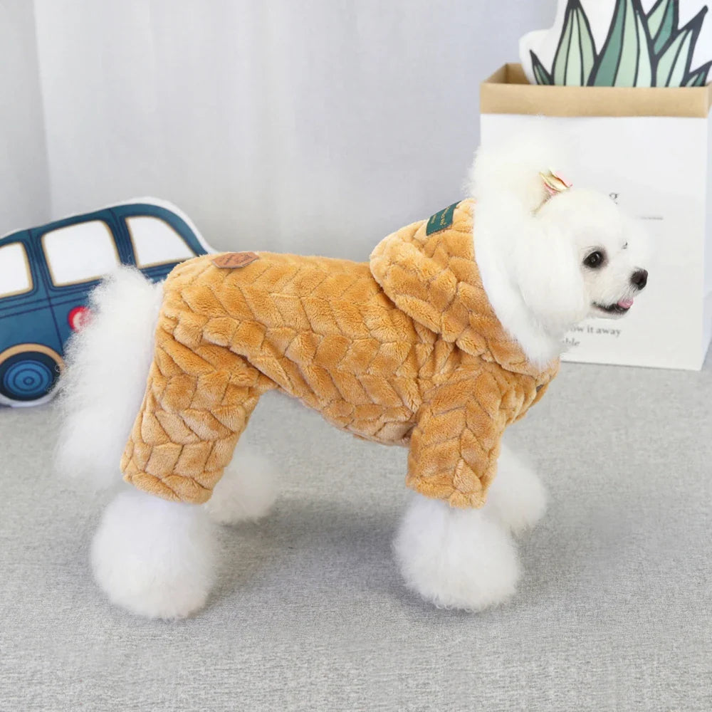 Pet Dog Clothes Winter Warm Fleece Dogs Jumpsuits Pet Clothing for Small Dogs Puppy Cats Hoodies Jacket Chihuahua Yorkshire Coat