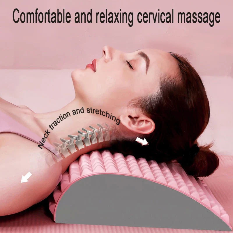 Back Stretcher Neck Pillow Relieve Massage Lumbar Support Massager for Neck Waist Stretch Device for Lower Back Stretcher YBAMQ2