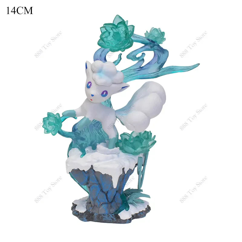 Anime Pokemon Figures Squirtle Charizard Bulbasaur Charmander Vulpix Special Effects Scene Version PVC Action Figure Model Toys