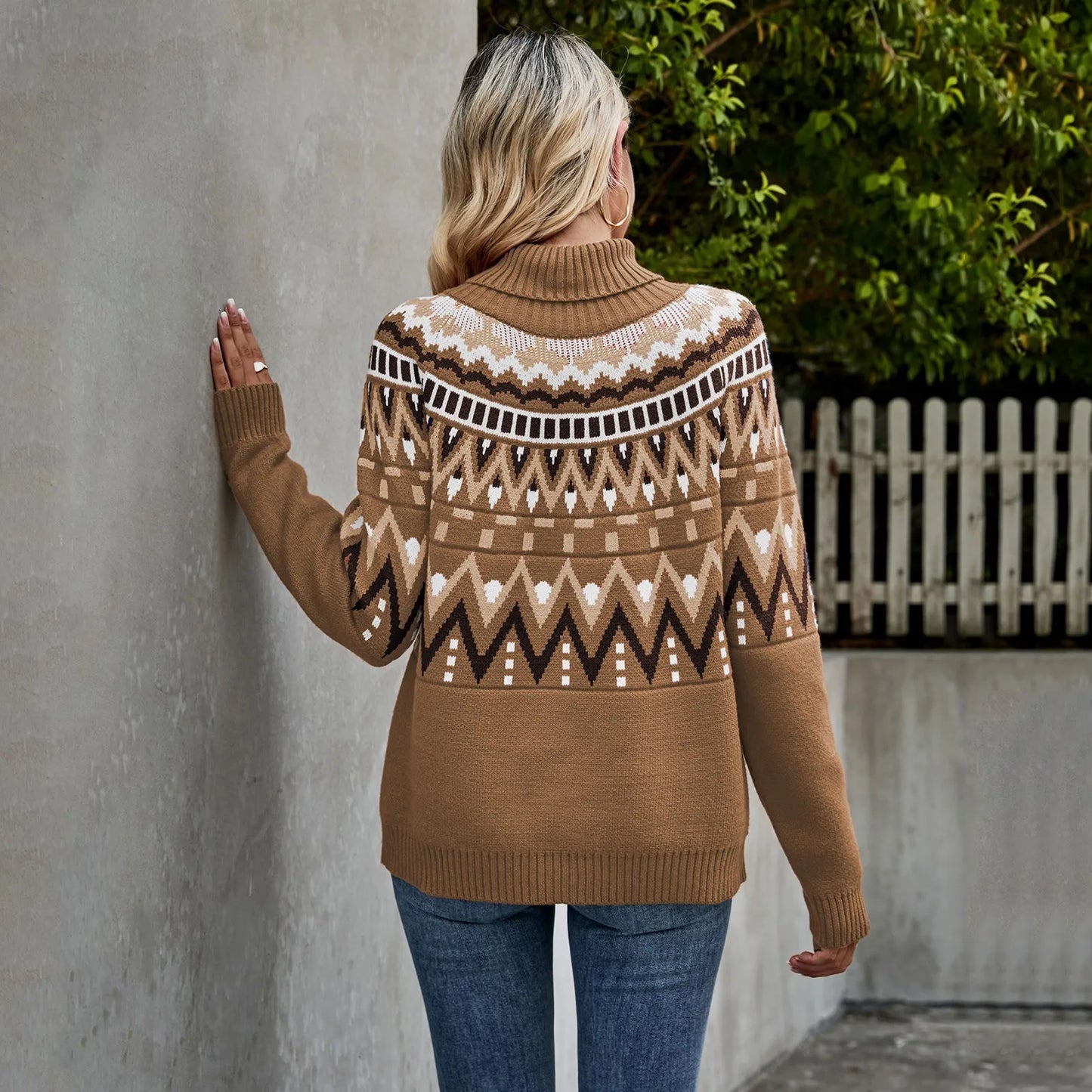 Women’s Casual Leopard Print Knitted Pullover Sweaters Long Sleeve Crew Neck Tops Friends Hoodie Mens Pullover Sweater Hoodie