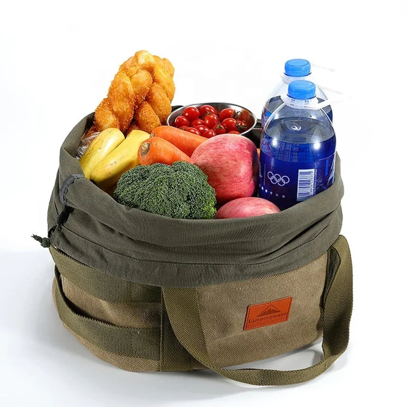 Large Size Convenient Camping Bag Food Fruit Vegetable Water Outdoor Activities Carry Bag