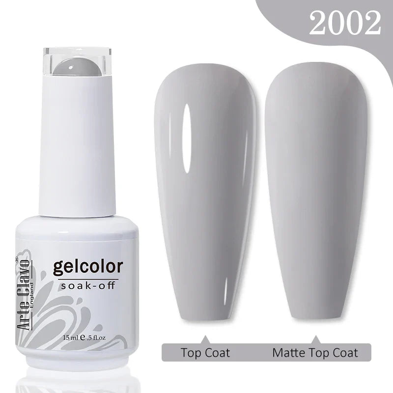 Arte Clavo Autumn Winter Series Jelly Gel Nail Polish 15ml LED Nail Gel Hybrid Varnish Matt Top Base Coat Nail Art Gellak Primer