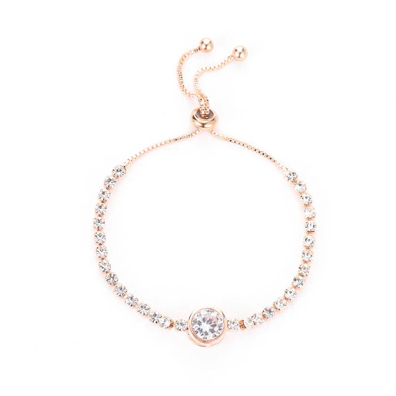 Luxury Blue Zircon 18K Gold Plated Women's Bracelet 2023 New Fashion Retro Zircon Bracelet Wedding Party Jewelry Gift