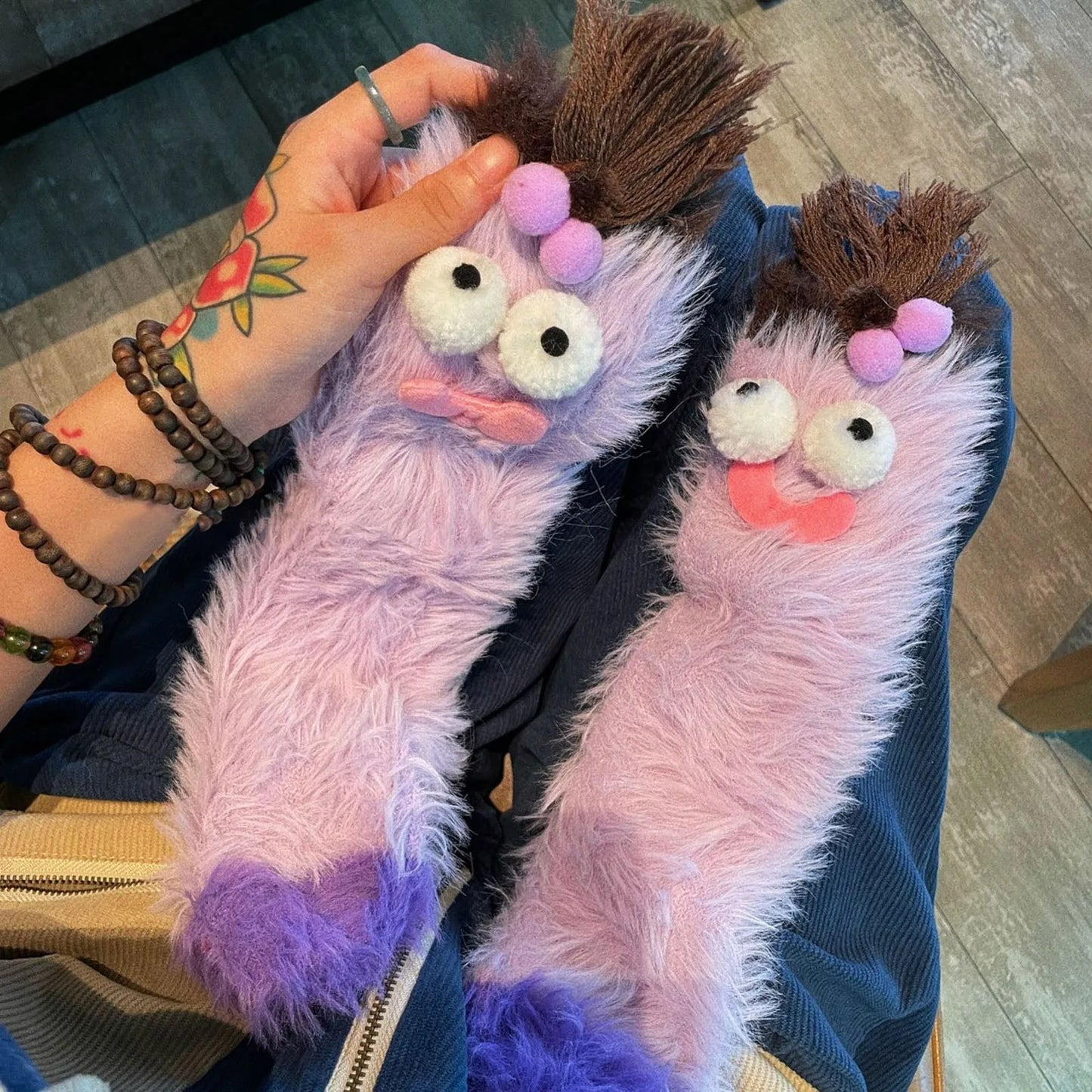 Coral Velvet Three-Dimensional Weird Socks Cartoon Thickened Warm Mid-Calf Socks New Coral Velvet Women'S Socks Strange