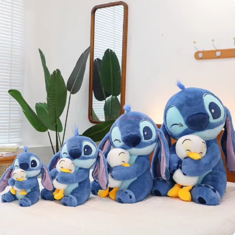 New Disney Stitch Hug Donald Duck  Doll Cute Doll Sleeping Home Pillow Ornament Cloth Doll Giving Friends Holiday Gifts