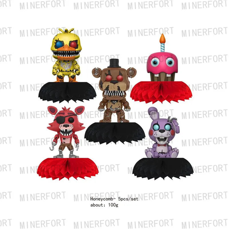 FNAF Five Nights Freddyed Birthday Party Decorations Disposable Tableware Cup Plate Party Supplies