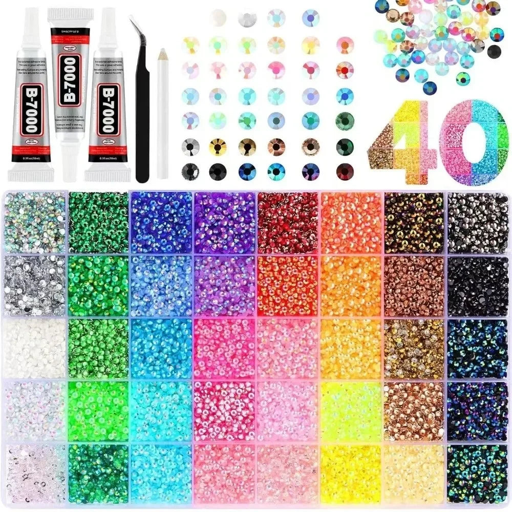 Multicolor Resin Rhinestone Kit Sparkling DIY Decoration Jelly Rhinestones Diamond Art Bedazzling Rhinestones