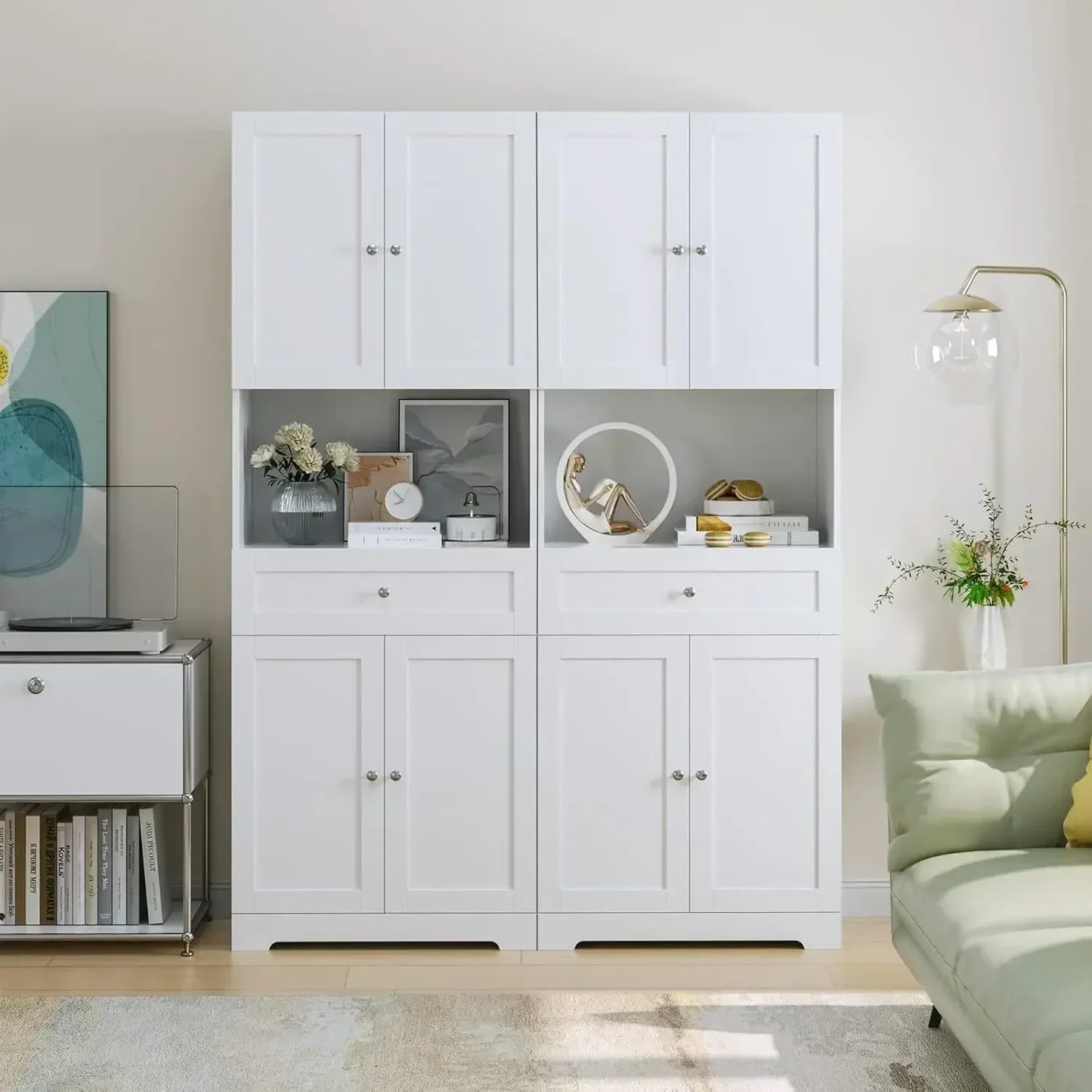 Customizable Tall Bathroom Storage Cabinets, Modern Linen Storage Cabinet.