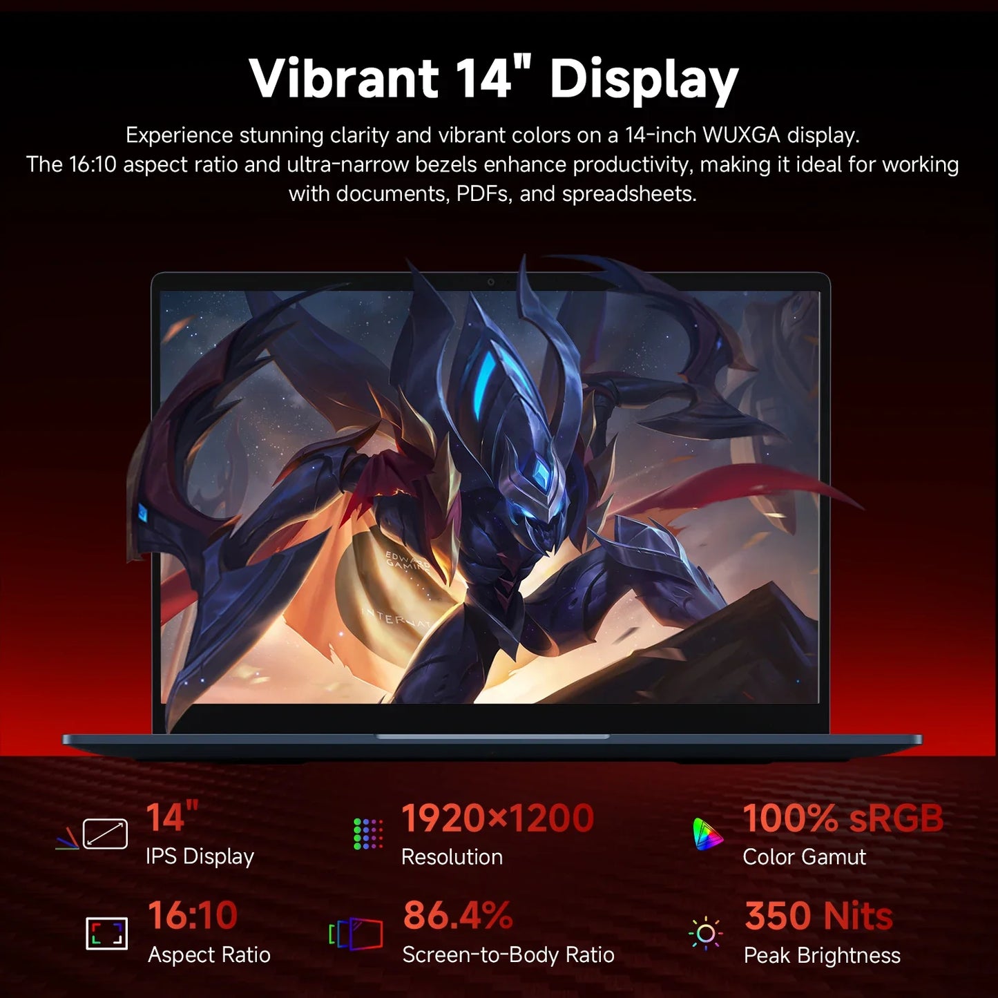 CHUWI Laptop Corebook Air AMD Ryzen 5 6600H 14 '' IPS Display 6 Cores 12 Threads 1kg Ultra-Light 9-16mm Ultra-Thin Notebook 1920x1200 Resolution Windows 11 Pro