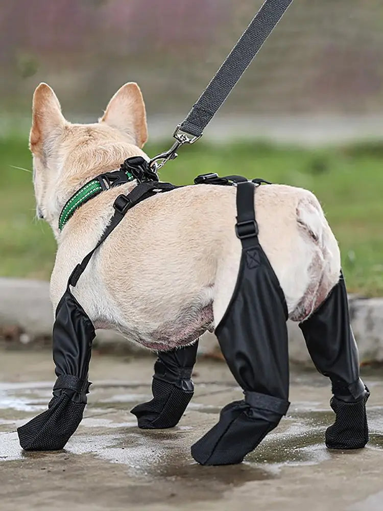 Dog Shoes Waterproof Breathable Pet Shoes Adjustable Boots Pet Breathable Shoes Outdoor Walking Soft French Bulldog Paws protect