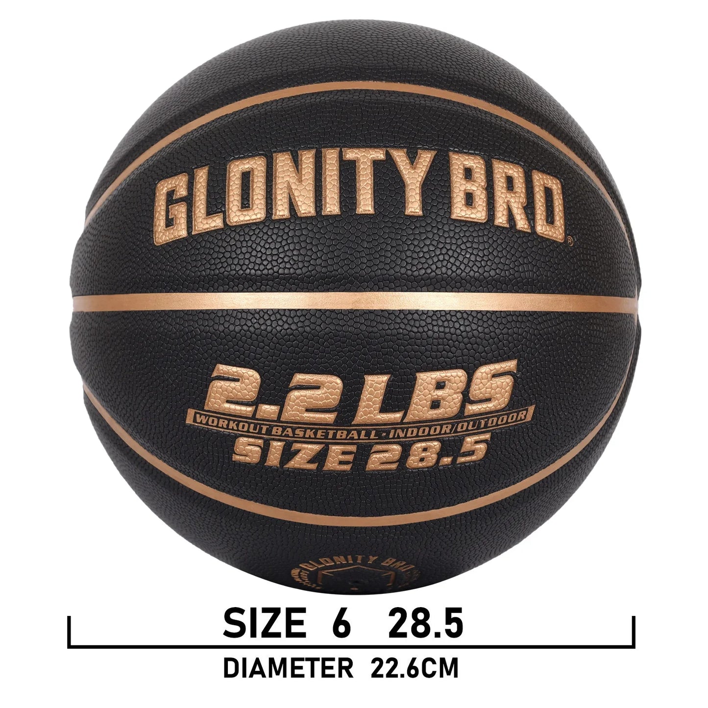 3LBS/2.2LBS Weighted Training Heavy Basketball Size 7/6 In&Outdoor For Improving Handing Dribbling Passing Rebounding Skill Ball