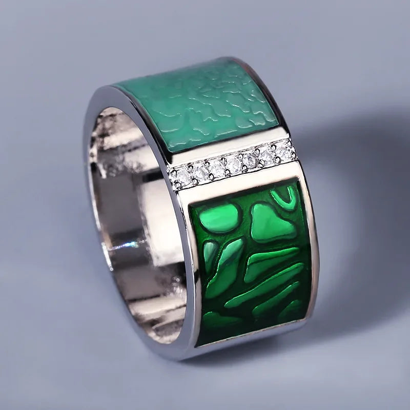 2024 New Silver Rings for Women Creative Handmade Enamel Craft Women's Rings 925 Silver Women's Party Jewelry Epoxy Craft