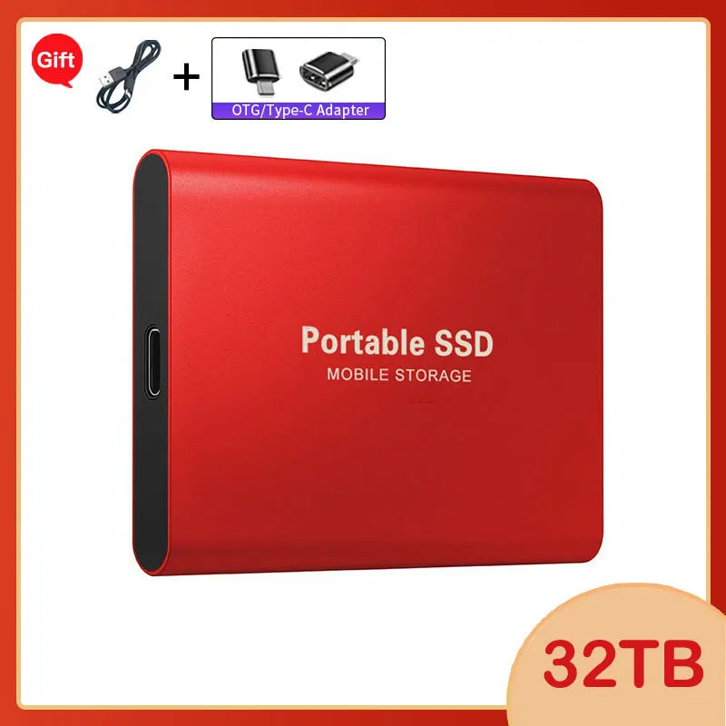 Lenovo 1TB External Hard Disk 2TB High-Speed Hard Drive USB3.1 Type-C Solid State Drive Storage Disks for Laptops/Desktop/Mac