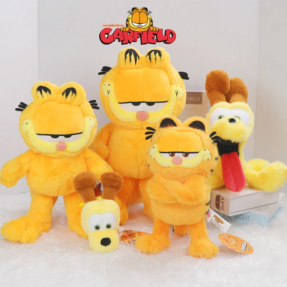 19-35cm Original GARFIELD Plush Toy Big Size Odie Fluffy Stuffed Doll The Garfield Show Cartoon Anime High Quality Birthday Gift