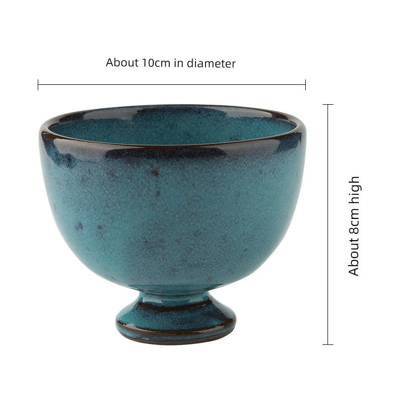 Scandinavian Style High Leg Anti-Scald Underglaze Household Bowls