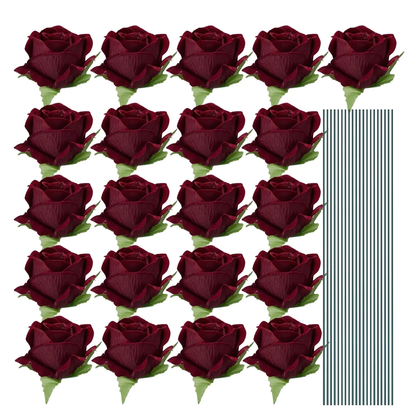 18-300PCS Artificial Rose Flowers Velvet Red Roses Artificial Flowers for Valentine's Day Gifts Wedding Flower Arrangement
