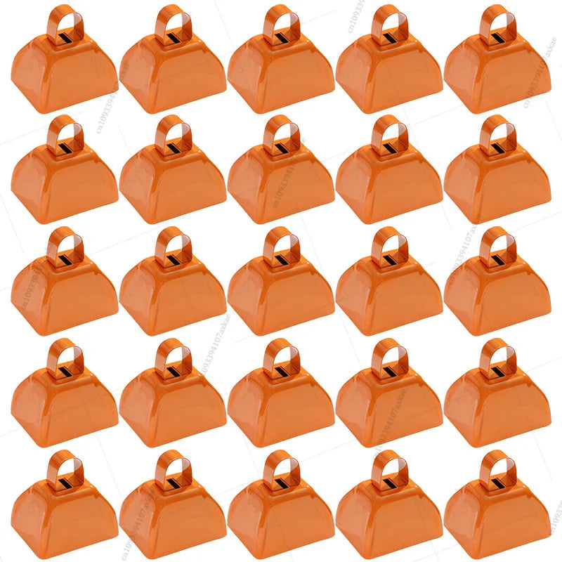 12-100 Pcs Metal Cowbells for Sporting Event 3 Inch Small Noise Makers Cow Bell for Football Event Wedding Party Favor for Guest
