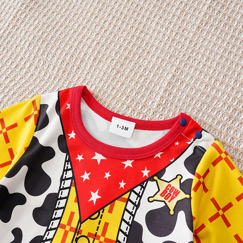 Newborn Knitted Baby Onesie Cartoon Boy Toddler Jumpsuit Romper Spring and Autumn Cute Cool Soft Comfortable Style Round Neck
