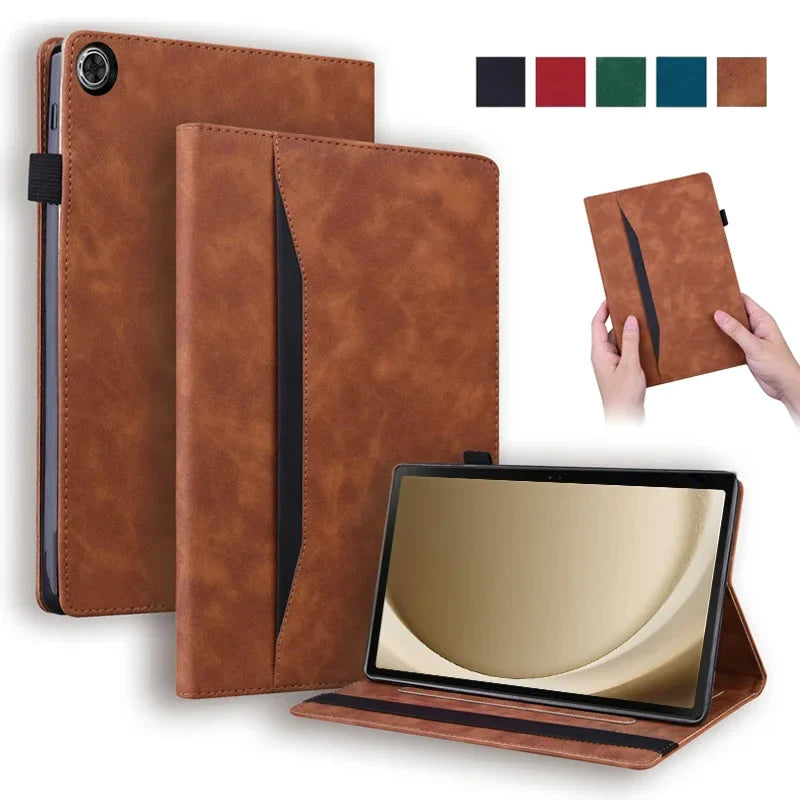 Coque For Samsung Tab A9 Plus 11" Tablet Case Luxury PU Leather Wallet Cover For Galaxy Tab A9+ SM-X210 SM-X215 SM-X216B Funda