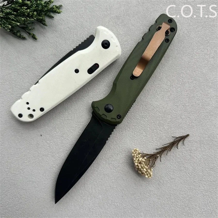 BM 4300 Folding Knife G10 Handle Wilderness Exploration, Hunting, Tactical Combat, Ergonomic Handle, EDC Multi-functional Knives