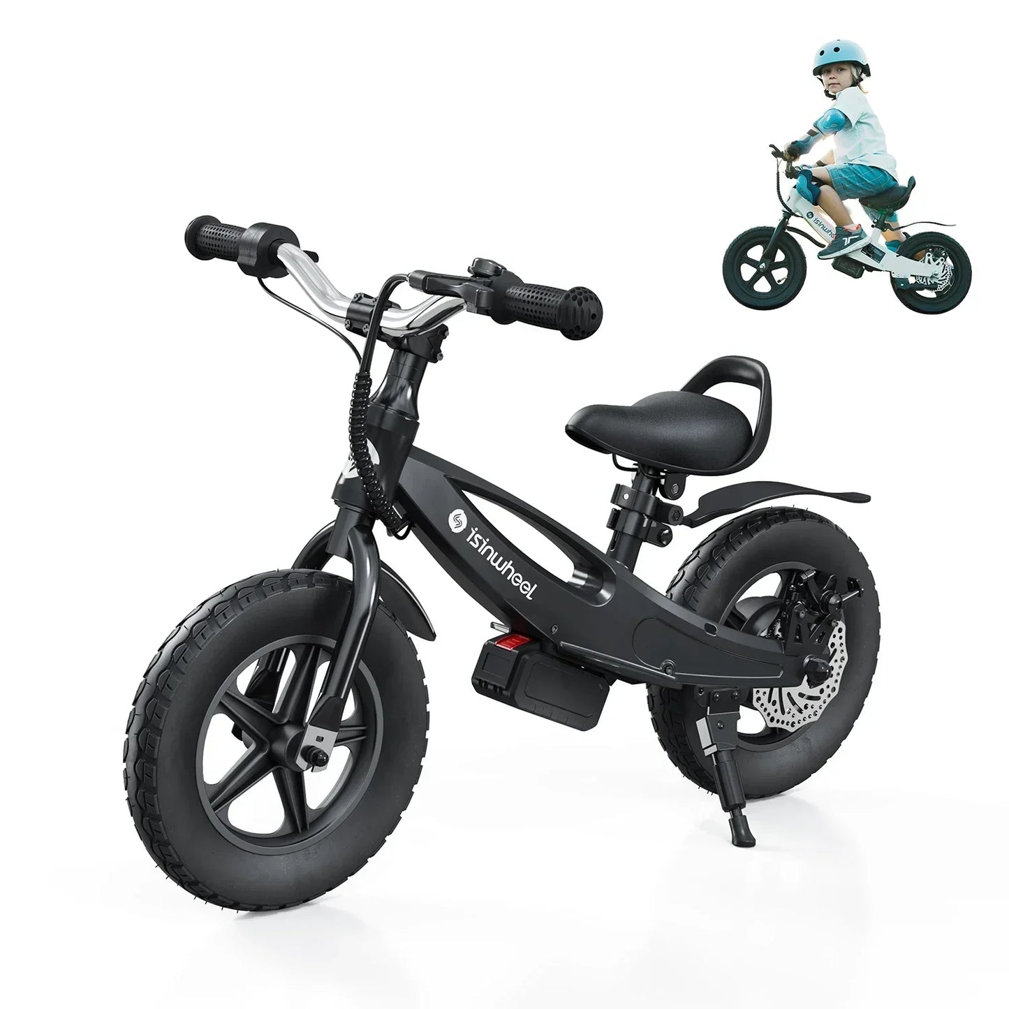 SK12 Children's Electric Bicycle,18V 2.5Ah Battery,150W Motor 12 inch tire Children E-bike.