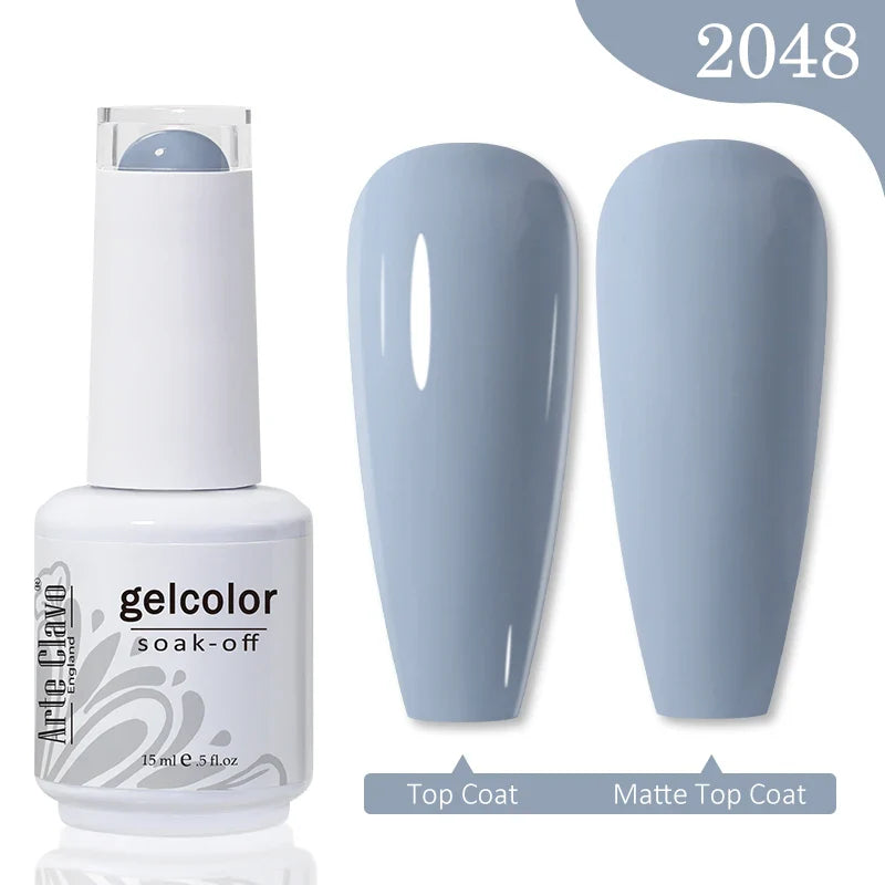 Arte Clavo Autumn Winter Series Jelly Gel Nail Polish 15ml LED Nail Gel Hybrid Varnish Matt Top Base Coat Nail Art Gellak Primer