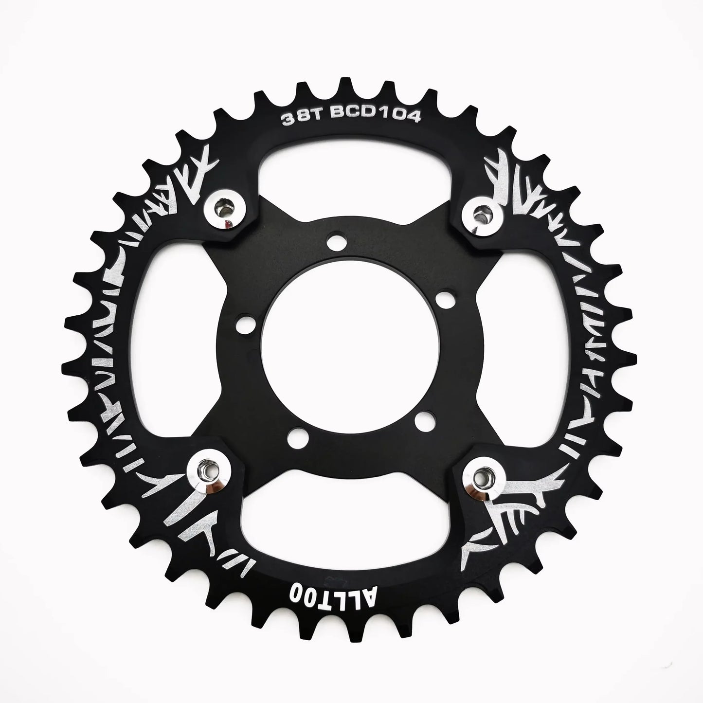 ALLTOO Bike Part Bicycle Crankset Bafang 104BCD Motor Aluminum Alloy Chainring Mid Drive Adapter For Electric E-bike 32T-52T