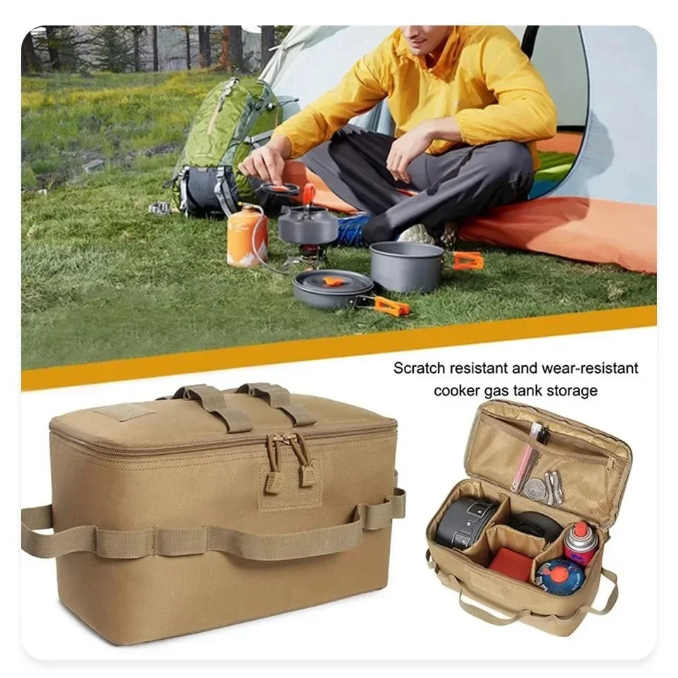 Camping Storage Bag Large Capacity Camping Storage Bag Outdoor Ground Nail Tool Organizer Picnic Cookware Utensils Carry Pouches