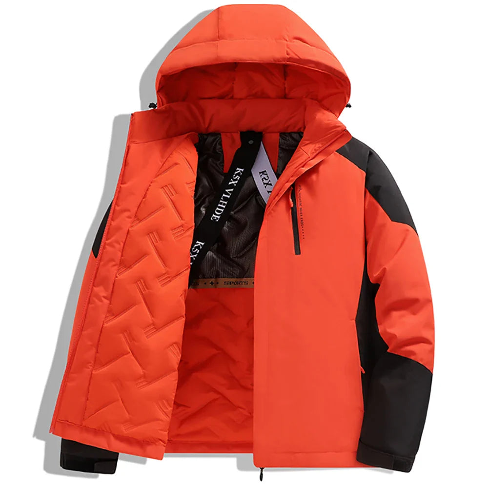 S-6XL large-sized outdoor rainproof cotton-padded jacket for men.