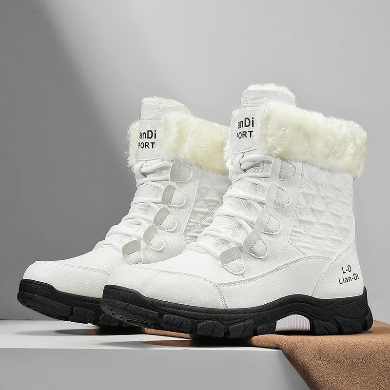 Men's Outdoor, Velvet Snow Boots Waterproof  Cold Proof Long Boots