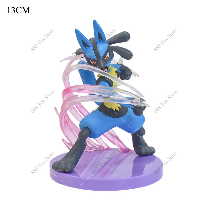 Anime Pokemon Figures Squirtle Charizard Bulbasaur Charmander Vulpix Special Effects Scene Version PVC Action Figure Model Toys