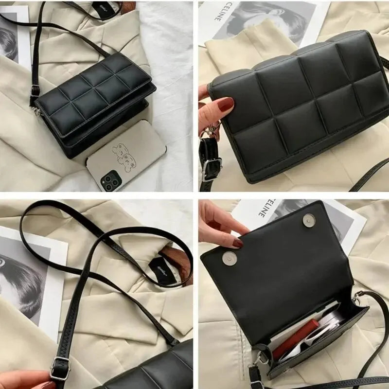Fashion Brand Designer Women Shoulder Bag, Small PU Leather Female Crossbody Bag. Trend Classic Handle Handbag Women