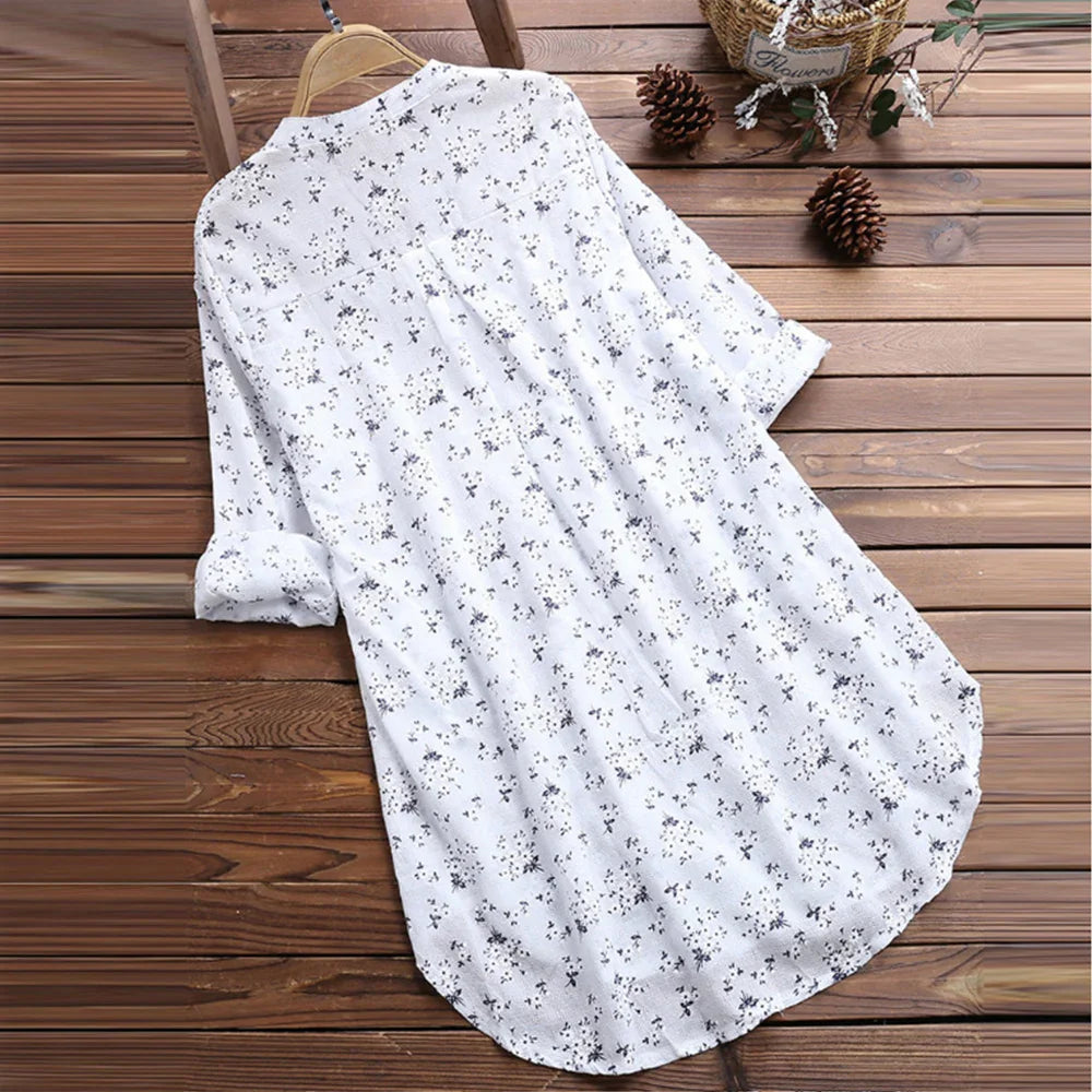 Cotton Linen Blouse Women's Tops 2023 Summer T -shirt Tee Elegant Ladies Casual Baggy Tunic Pullover Shirt Female Clothing