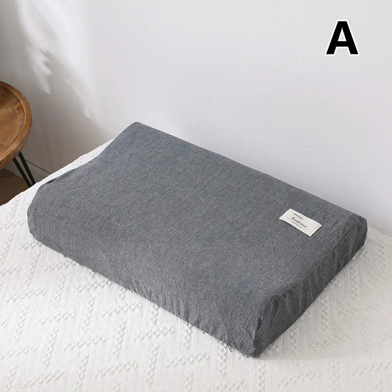 1PC Pillow Case Contour Memory Foam Rebound Latex Pillowcase Cotton Pillow Cover Zippered