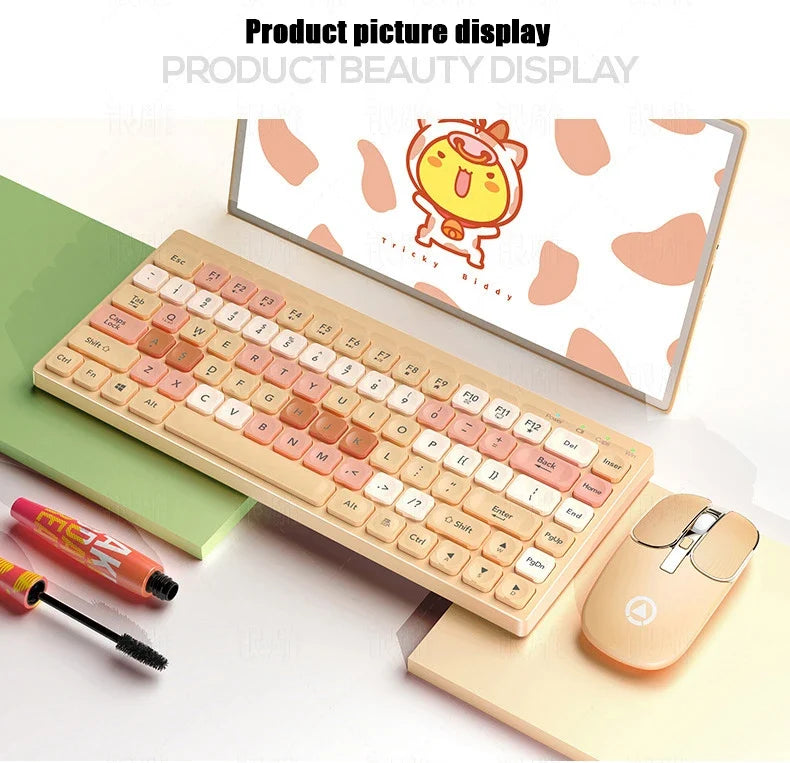 KM02 Wireless Keyboard And Mouse Set Rechargeable Type-c Computer Accessories External Keyboard And Mouse Stable Network Transmi