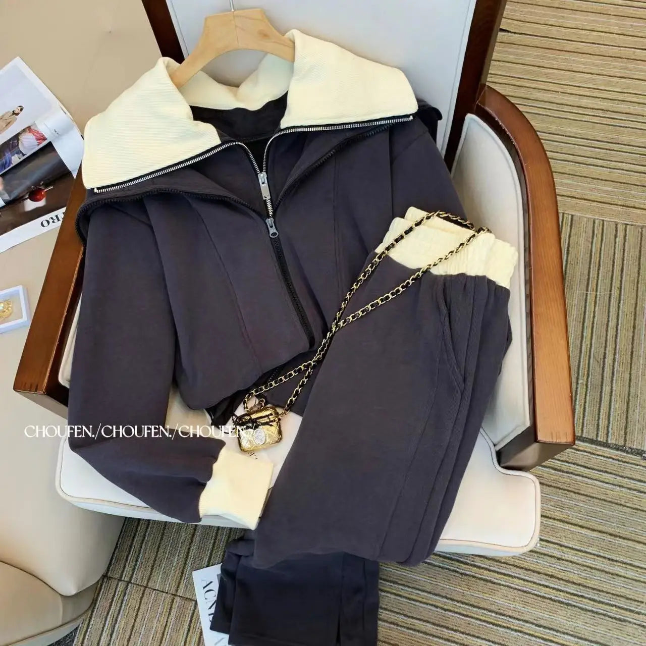 Women Y2K Suit Sweatershirt Top And Pant Two Piece Set Matching Outfit Female Winter Korean Casual Free Shipping Clothing 2023