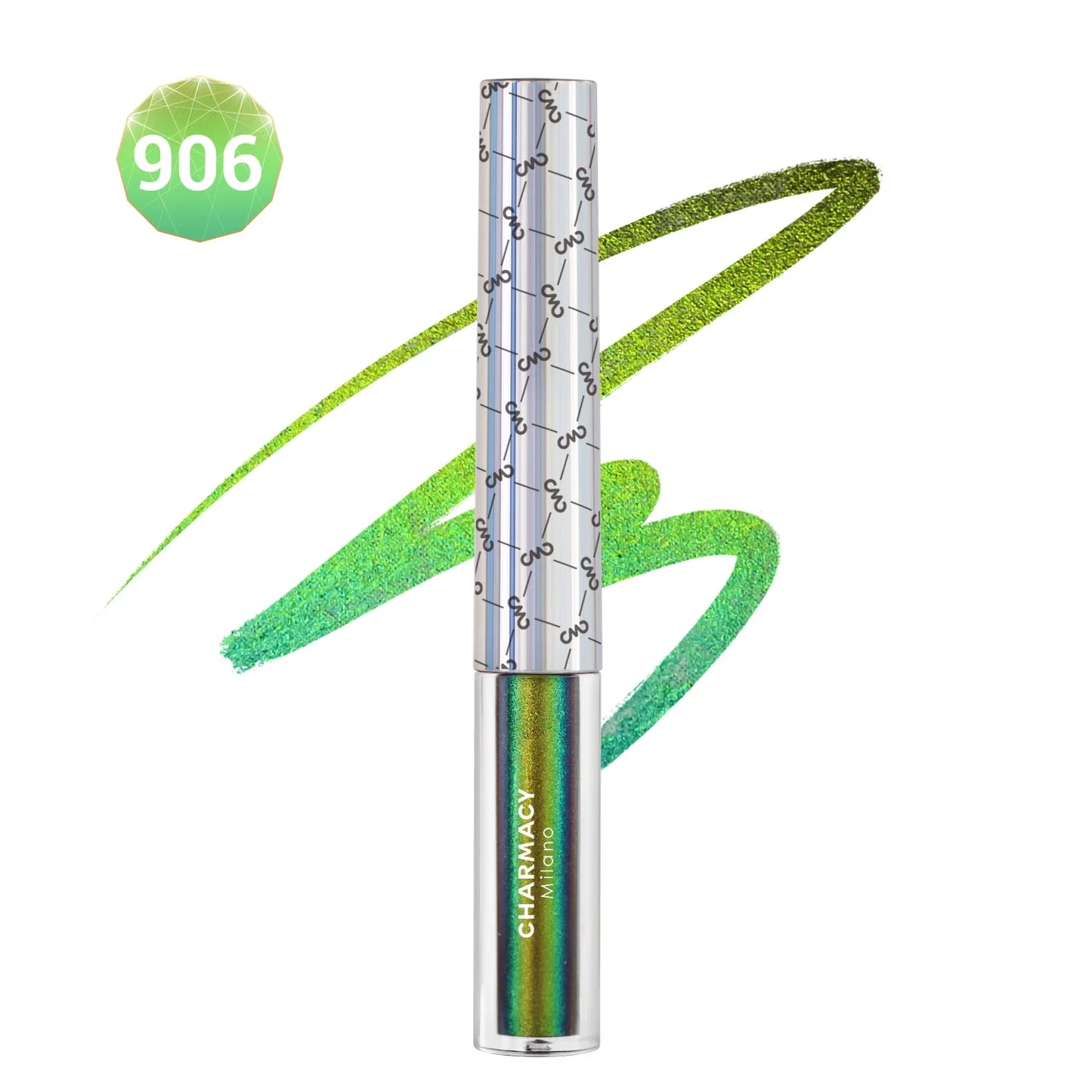 CHARMACY Duochrome Glitter Liquid Eyeliner Waterproof Long-lasting Ultra-Fine Tip Smudge-proof Eye Liner Makeup for Women