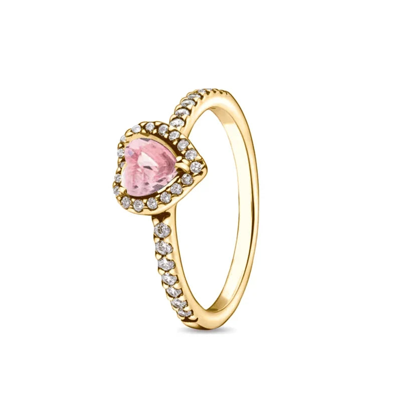 Gold Color Sun Heart Bow Size 6 7 8 9 Ring Rings for Trenday Women