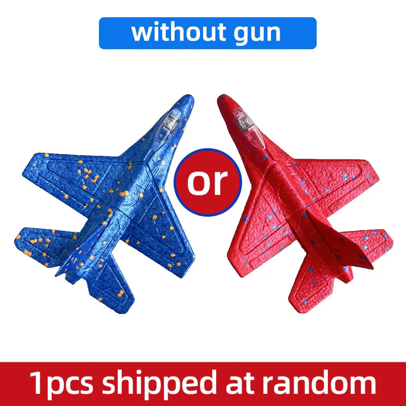 Children's Foam Ejection Aircraft Toys Parent-Child Interaction Foam Aircraft Park Fire Outdoor Sports Hand Toss Flying Toy Boys