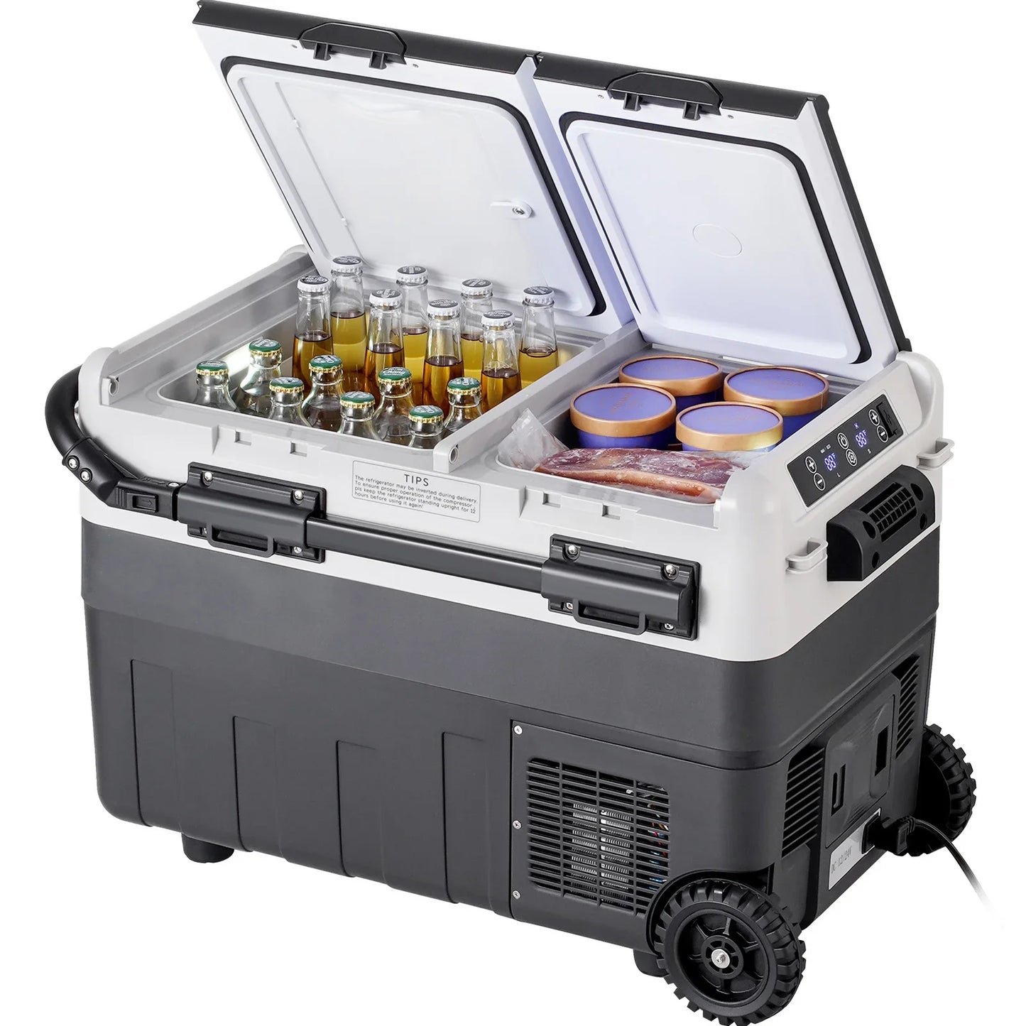 SucceBuy 40/50/58L Portable Car Refrigerator 12VoltCar Refrigerator Fridge Dual Zone Portable Freezer Compressor Cooler for Home