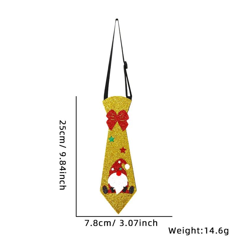 1PC 2024 Christmas Neckties Cartoon Christmas Ties For Boy Girl Santa Claus Party Kids Costume Accessories Christmas Decoration