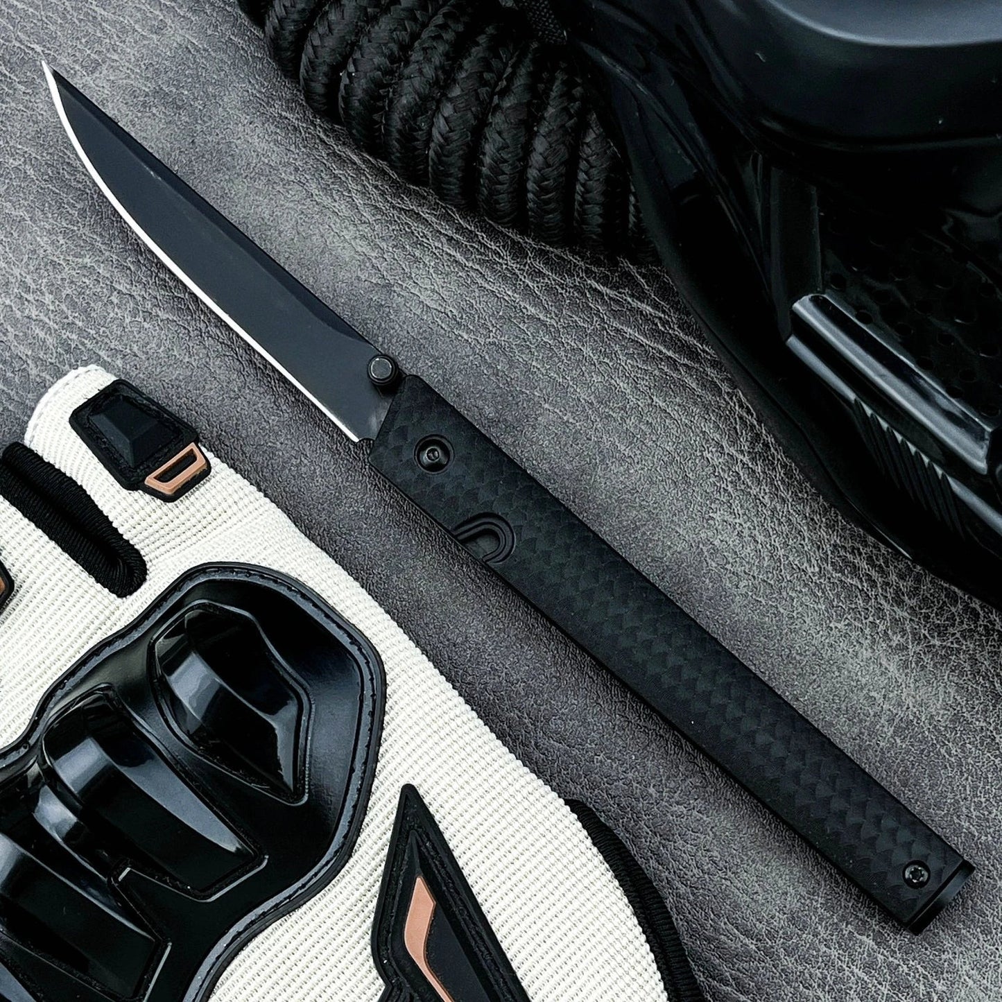 7096 Folding Knife Portable Tool Pocket Knife 8Cr13MoV steel Blade Nylon Fiber Handle Outdoor Hunting for Hiking Tool