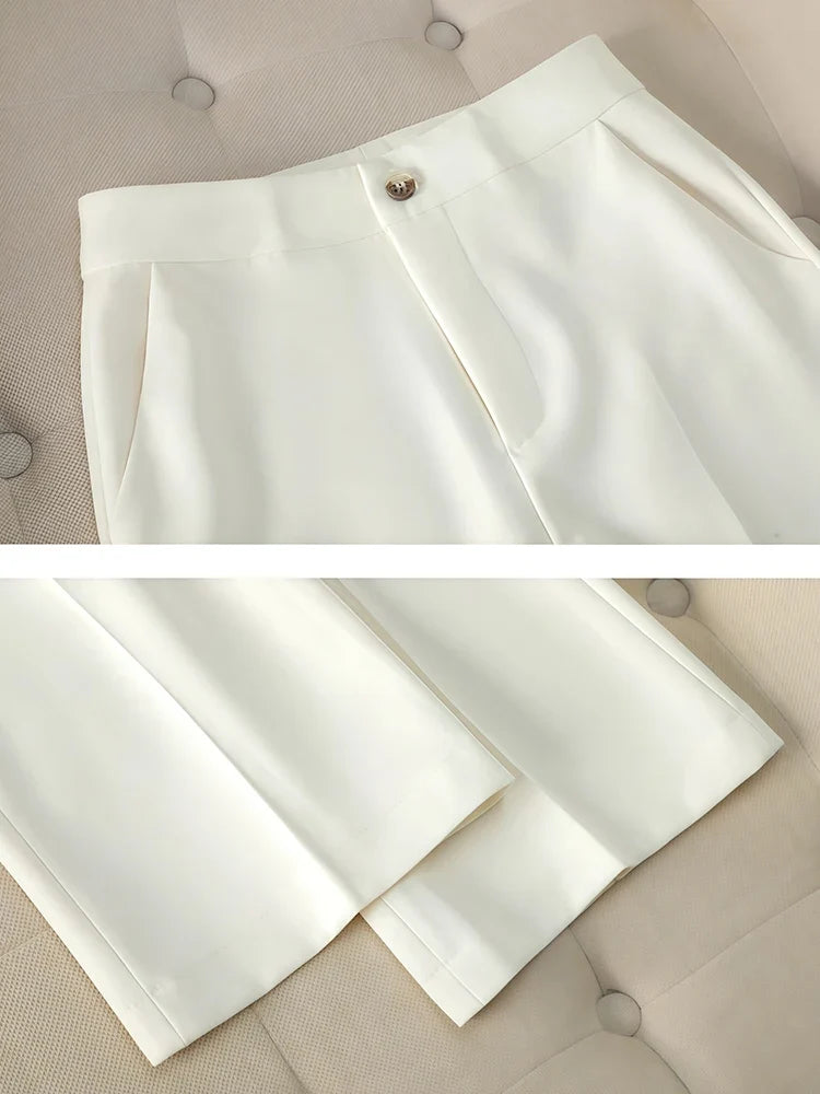 2Pcs Women's Temperament Set Long Sleeved Suit Casual Pants Fashion Slim Work Clothes For Business Commuting Work Events